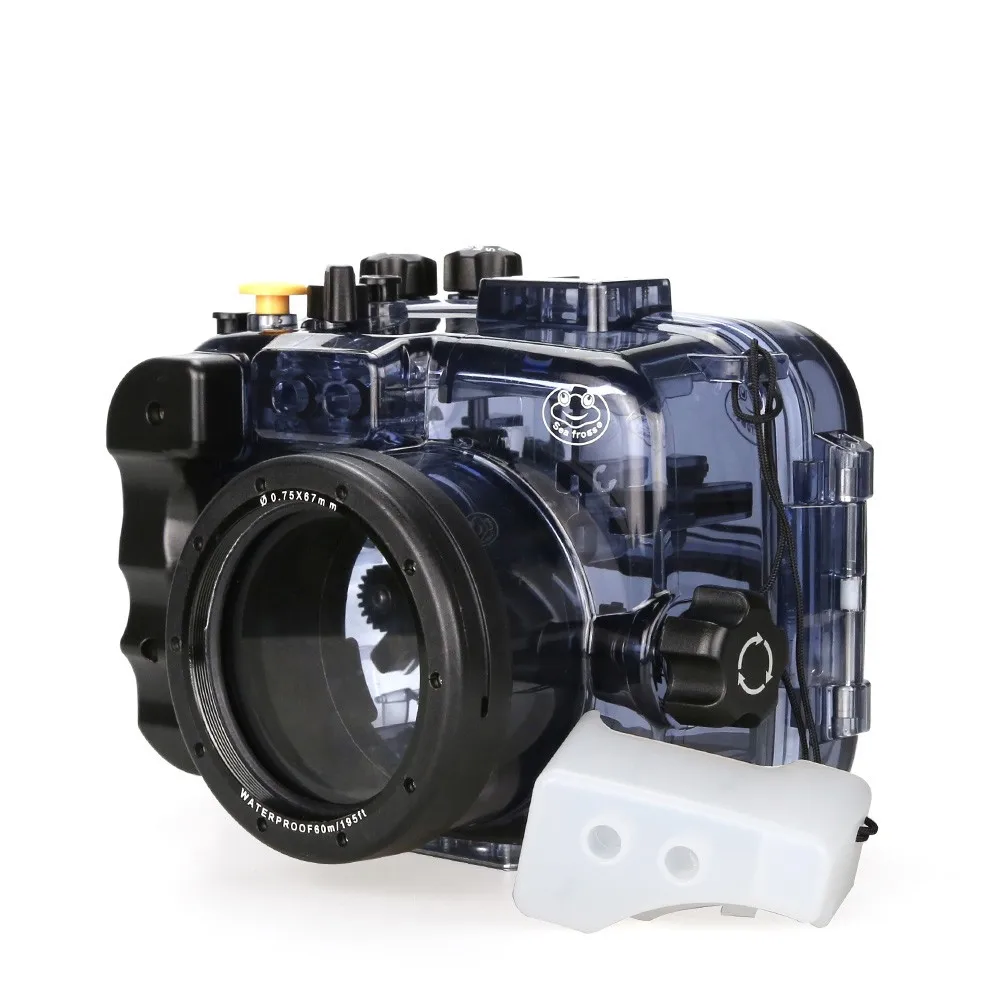 SeaFrogs Waterproof Underwater Camera Housing Case for Sony Alpha A6000 A6300 A6500 60m/195ft waterproof Used With 16-50mm Lens