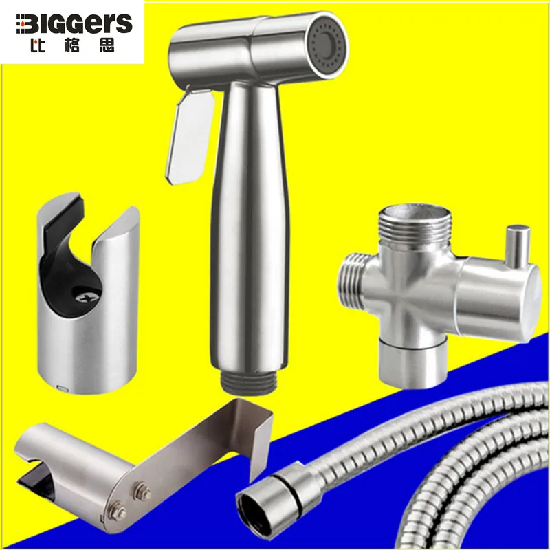 Бесплатная доставка ручной распылитель из нержавеющей стали 304 для биде мытья