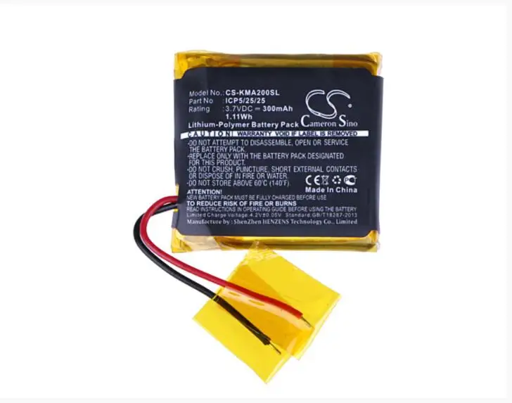 Аккумулятор Cameron Sino 300 мА · ч для беспроводной гарнитуры ROCKETFISH RF-MAB2, RF-MAB2-T, ICP5/25/25