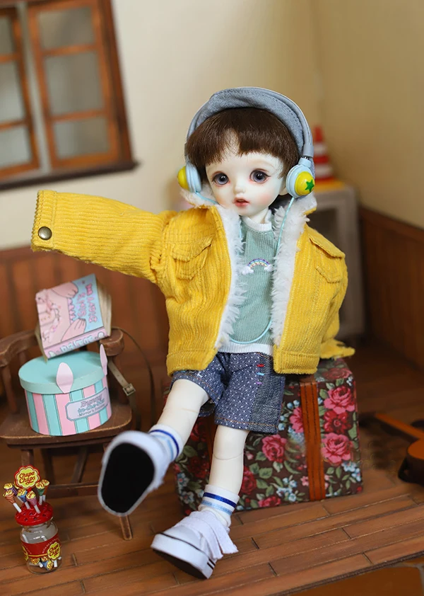 Кукольное платье BJD для куртки 1/4 1/6 yosd.mdd теплая пушистая куртка с хлопковой