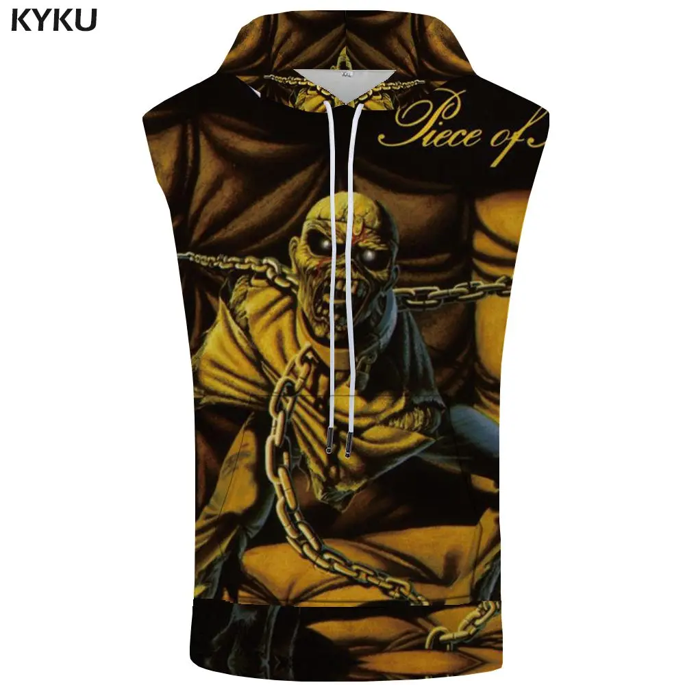 Tank Top 02 KYKU бренд Тигр без рукавов толстовка пламя майка Аниме жилет Толстовка в стиле панк рубашки Бодибилдинг мужская одежда Мышцы 3d принт - Цвет: Tank Top 02
