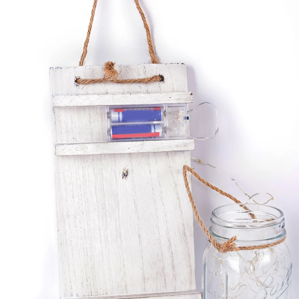 Mason Jar бра со светодиодными сказочными гирляндами ручной работы Подвесной
