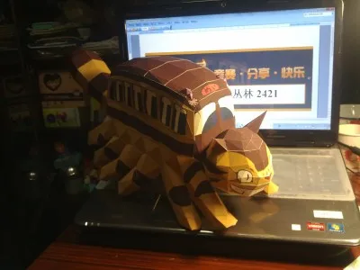 Hayao Miyazaki шишилла автобус прекрасная версия 3D Diy Бумажная модель|Картонные