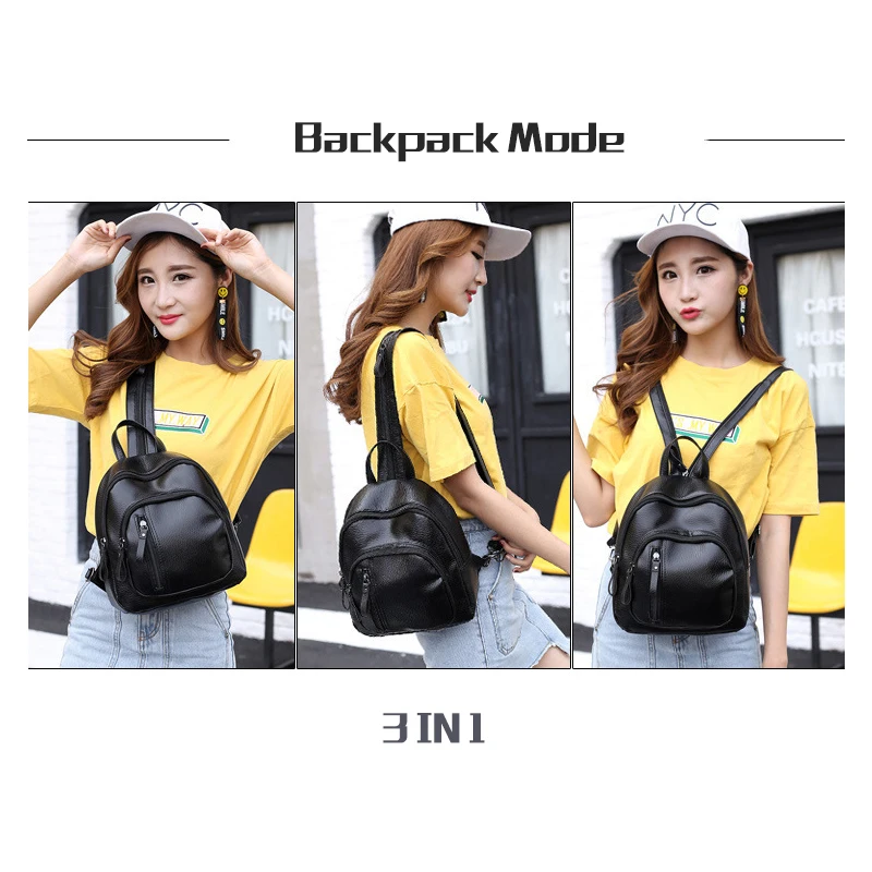 Soomile мини рюкзак женский из искусственной кожи Противоугонный Mochila для