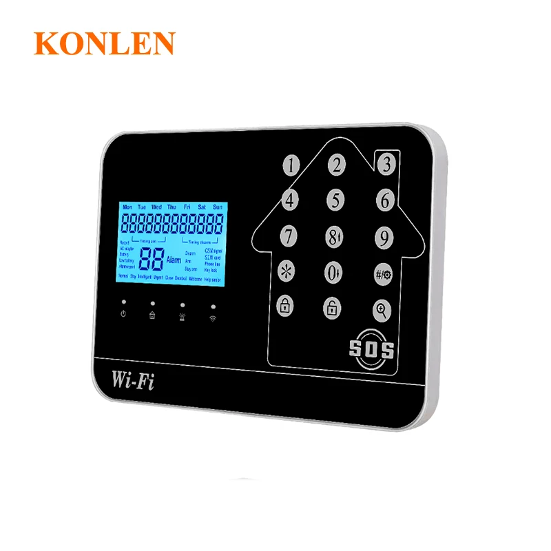 KONLEN домашняя охранная wifi GSM PSTN система сигнализации комплекты беспроводной PIR