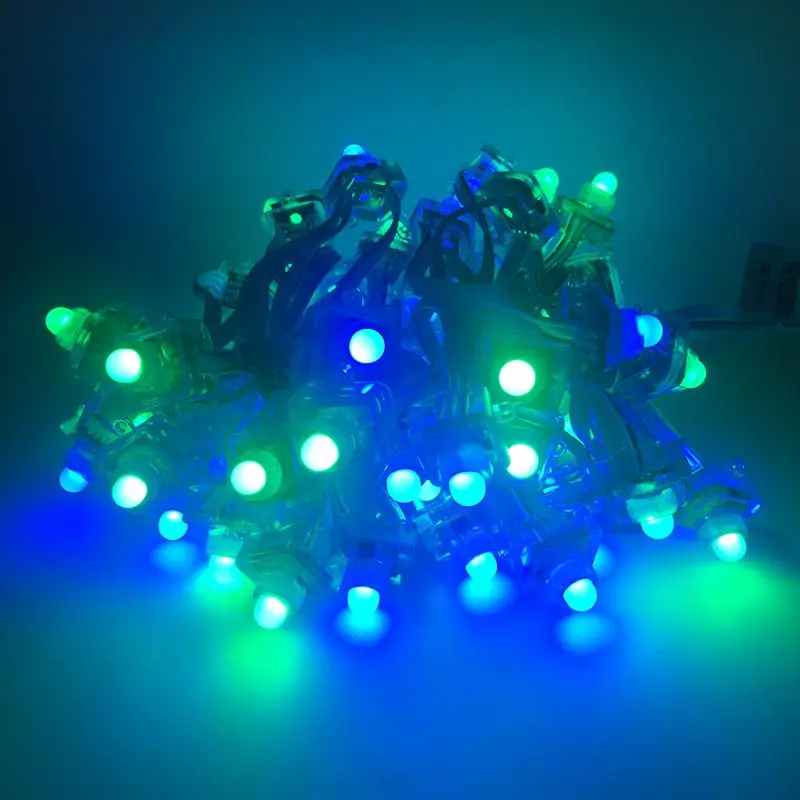 500 шт 12 мм WS2811 T1515 квадратный Led Pixel Модуль строка черный зеленый белый RGB кабель IP68 Водонепроницаемый DC5V