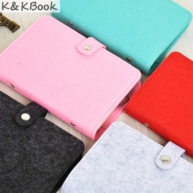 K & KBOOK войлочный блокнот на спирали дневник винтажный с 6 отверстиями