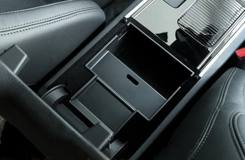 

Left hand drive cars Black Console Centre Storage Box Phone Holder for Jaguar XF X260 2016