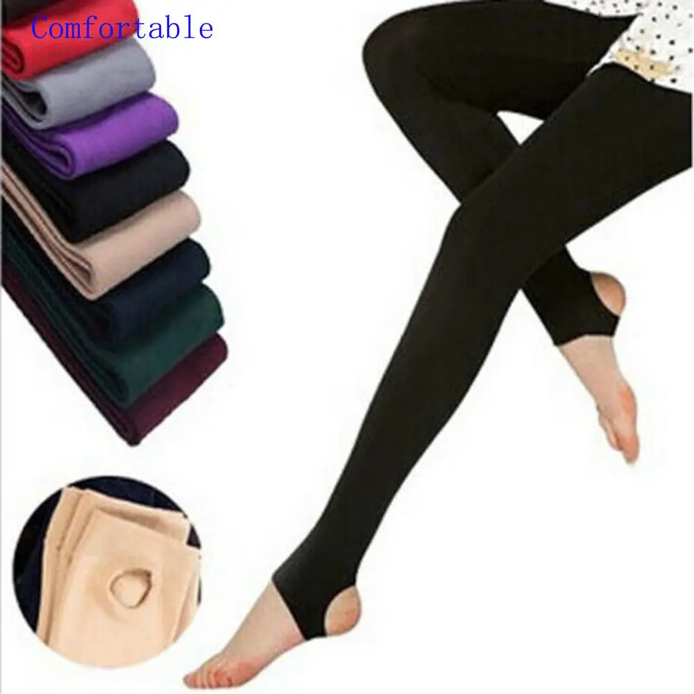 

2019 New Warm Winter Skinny Slim Leggings Stretch Pants Thick Footless Legging