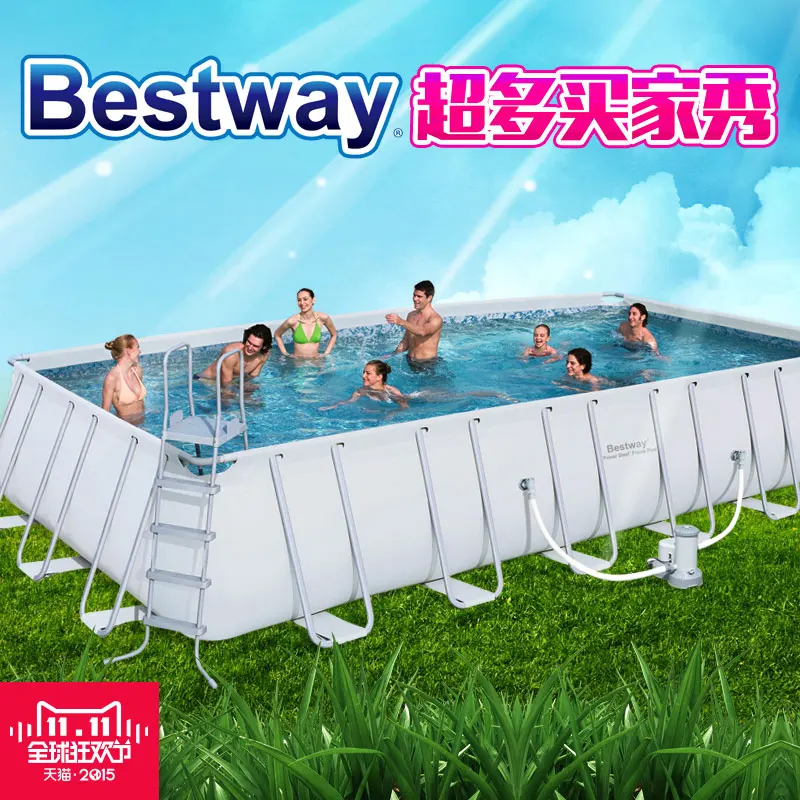Нет на складе! 56479 Bestway 9.56x4.88x1.32 м/31 3 'x 16' x 52 &quotМощный Стальной прямоугольный