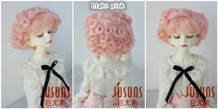 JD250 1/4 парик для куклы мохеровый MSD детский короткий курчавый BJD парики 7-8 дюймов кукольные аксессуары