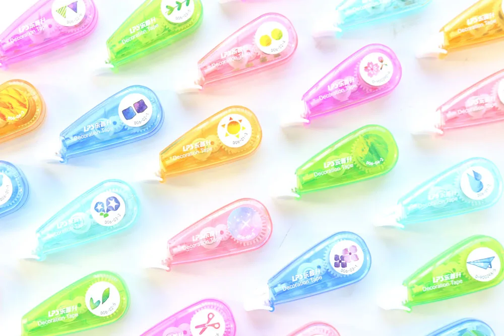 Милый kawaii школьный студенческий мультфильм пресс тип декоративная лента-корректор ребенок планировщик молочная васи лента канцелярские принадлежности 6 мм* 3 м