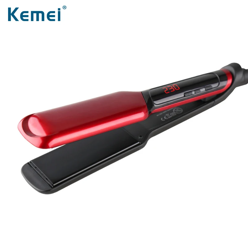 Профессиональный Выпрямитель для волос Kemei утюжок со светодиодным дисплеем
