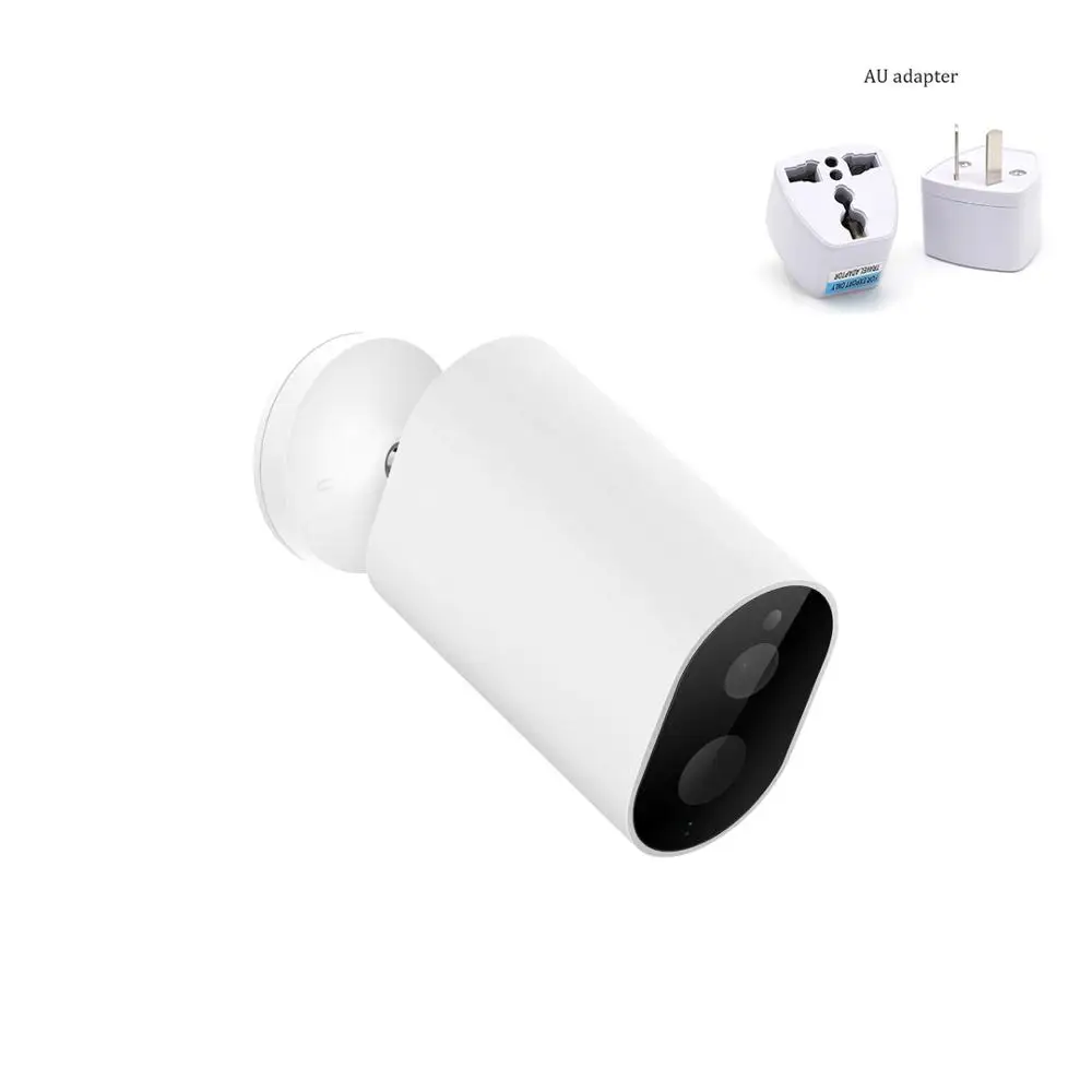 Add AU Adapter Xiaomi xiaobay батарея Версия 1080 P 120 ° AI обнаружения PIR сенсор IP65 открытый Крытый Смарт IP камера - Цвет: Add AU Adapter