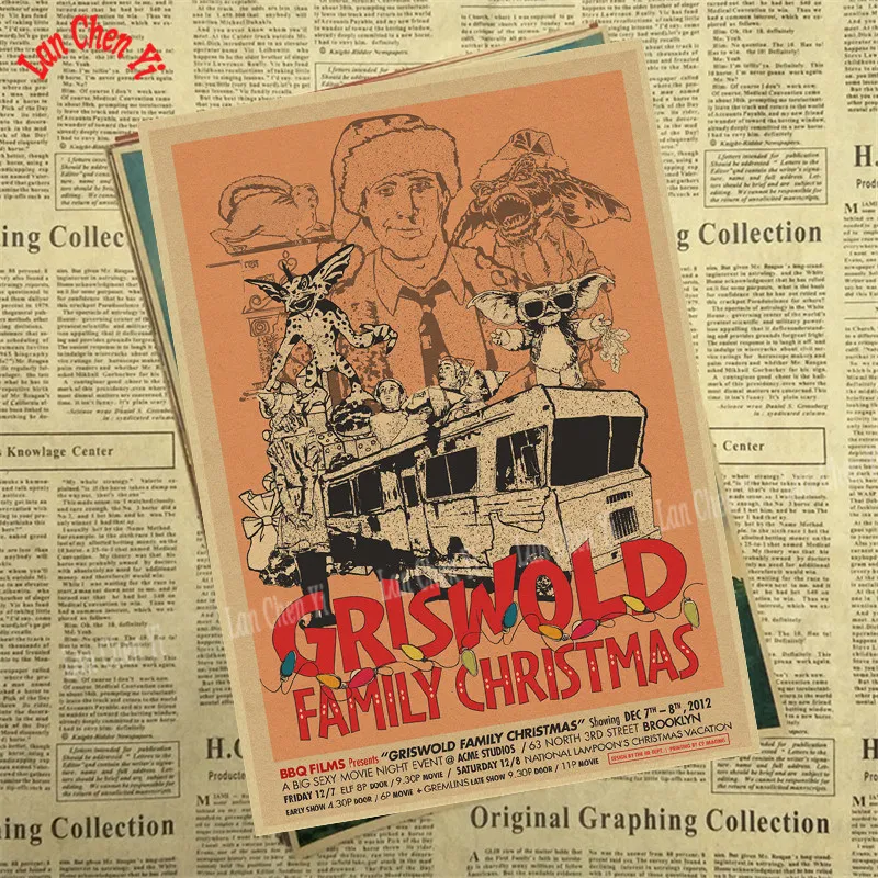 Оранжевый Gremlins Фэнтези фильм ужасов крафт бумага Плакат кафе высокое качество печати рисунок ядро декоративная живопись - Цвет: Оранжевый