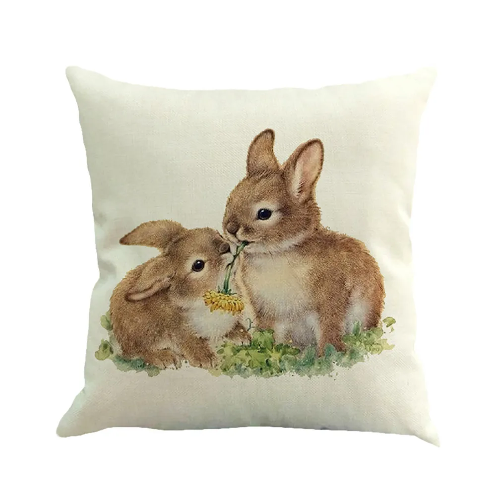 Cotton Linen Mustard Pillow Case Easter bunny chick Fall Autumn Cartoon Modis Pillowcase Throw Cover Home Decorative L*5 | Дом и сад