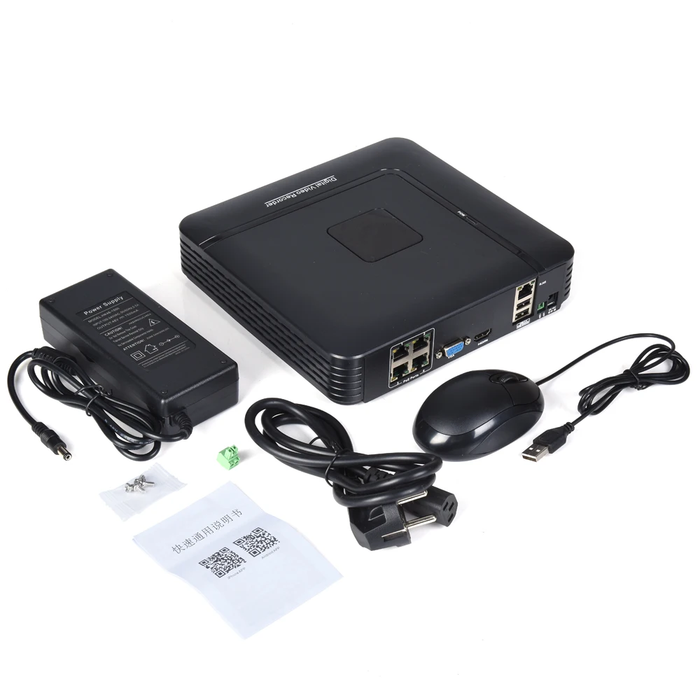 Камера видеонаблюдения Hamrolte NVR 4 канала POE 48 В вход Full HD 1080P для iee802.3af IP детектор