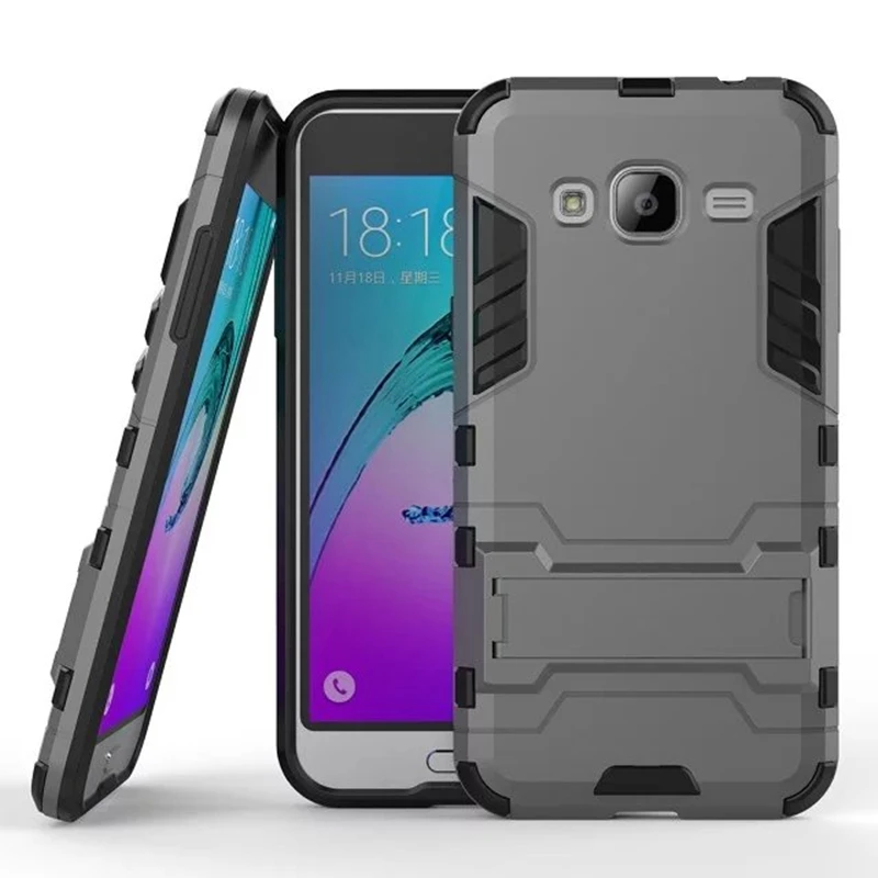 Чехол книжка для samsung Galaxy J3 2016 J320 J320F J320H Heavy Duty гибридный жесткий прочный резиновый