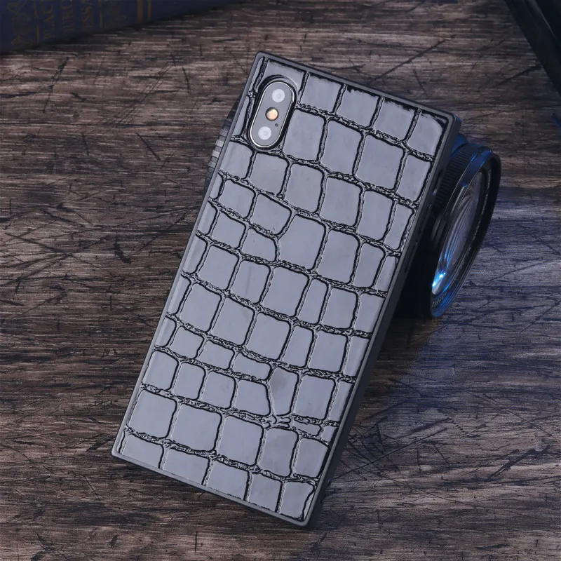 Luxury Business Silicone Plain Geometric Shockproof Soft Back Cover for IPhone 8 plus Phone Case Shell Capa Coque iphone X |