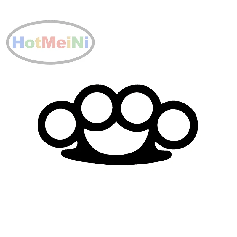Наклейка на автомобиль HotMeiNi 6*3 дюйма, кастет V1, наклейка JDM FCK ILL, кузов Машины окно, виниловые наклейки для стайлинга автомобилей, черный/сере...