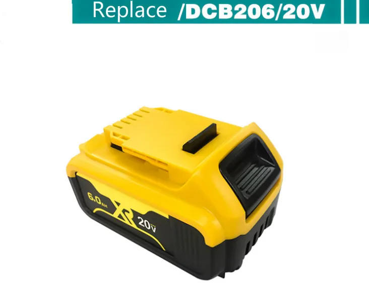 Светодиодный индикатор 6000mAh литий-ионная аккумуляторная батарея для 20V Dewalt dcb206 DCB200 DCB205