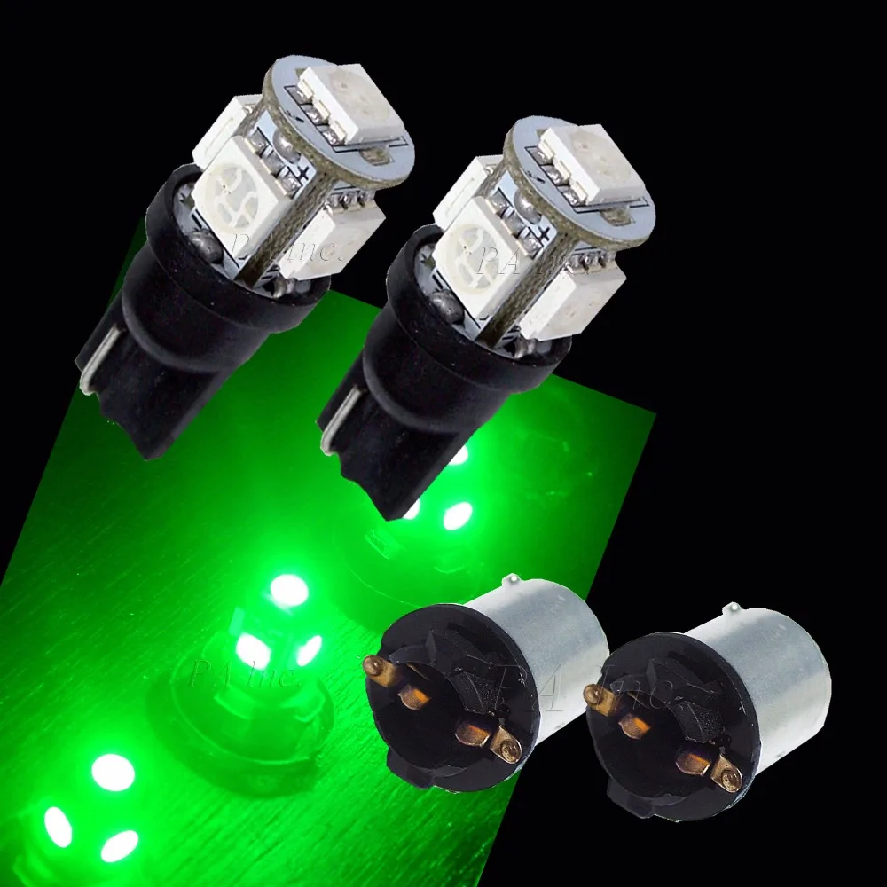 PA LED 2 шт. x T10 168 W5W 5SMD светодиодный автоматический Клин лампы Зеленый 12V + BA15S
