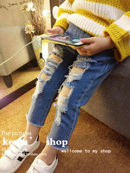 Детские джинсы с дырками на возраст 2 7 лет|jeans for kids|girls jeansjeans kids girls |