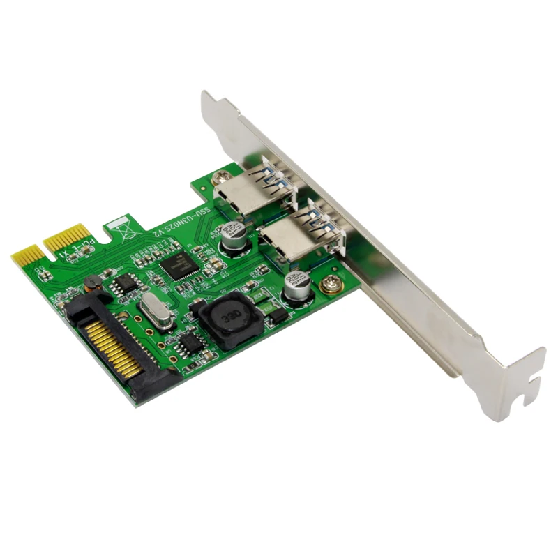 10 шт. USB 3 0 PCI E Плата расширения с 2 портами Express контроллер адаптер SATA 15 контактов