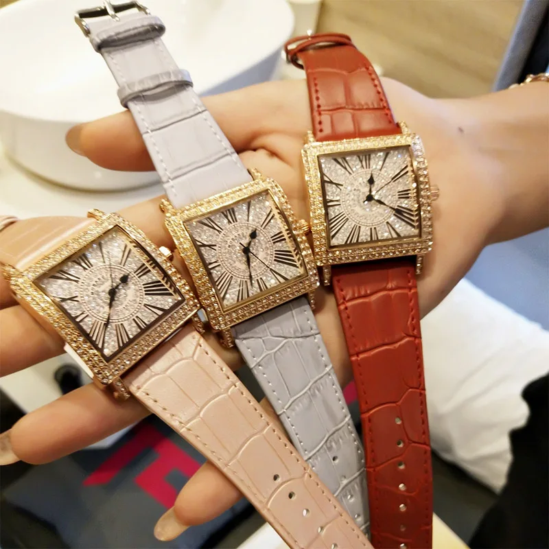 

Watch Women Leathers Strap Quartz Wrist Women Watches Fashion Casual Rhinestone Ladies Dress Clock Relogio Feminino Gift