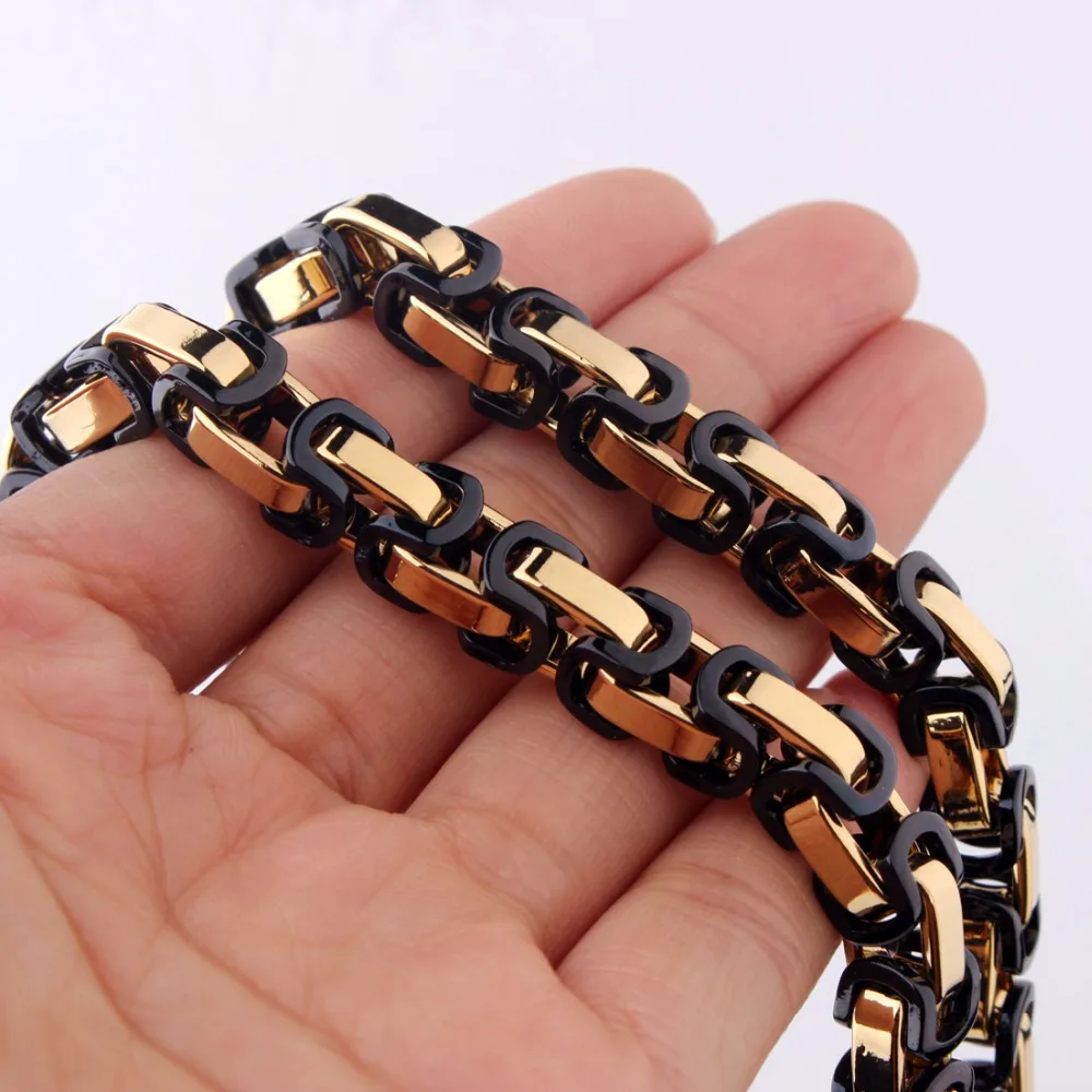 Несколько Цвет 7-40 дюйм(ов) изготовление размеров под заказ Нержавеющая сталь византийской Прохладный Для мужчин 4 мм широкий Цепочки и ожерелья или браслет ювелирных изделий