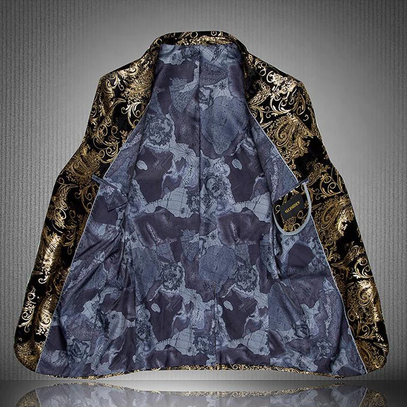 Классический Европейский цветочный брендовый Блейзер Модный повседневный