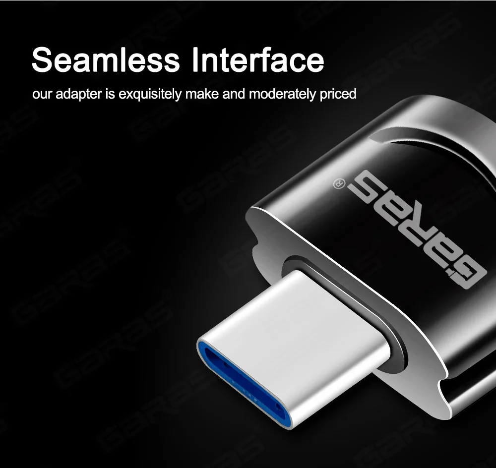 GARAS OTG type-C/usb type C адаптер типа OTG-C конвертер для samsung S8 для MacBook серии usb-type C OTG Micro usb адаптер