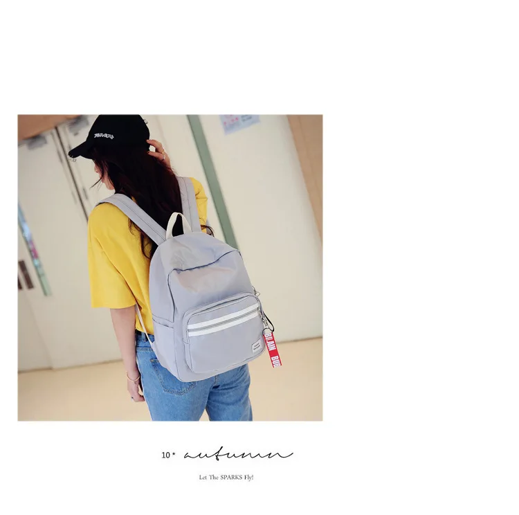 Японский Харадзюку сплошной цвет ulzzang backbag дикая кисть уличная Студенческая сумка стример женский рюкзак