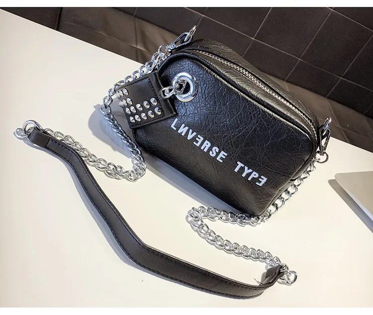 NIGEDU Luxury mini flap bag women chains Crossbody bag Fashion Designer rivet girls Handbag female Shoulder bag Clutch wallet