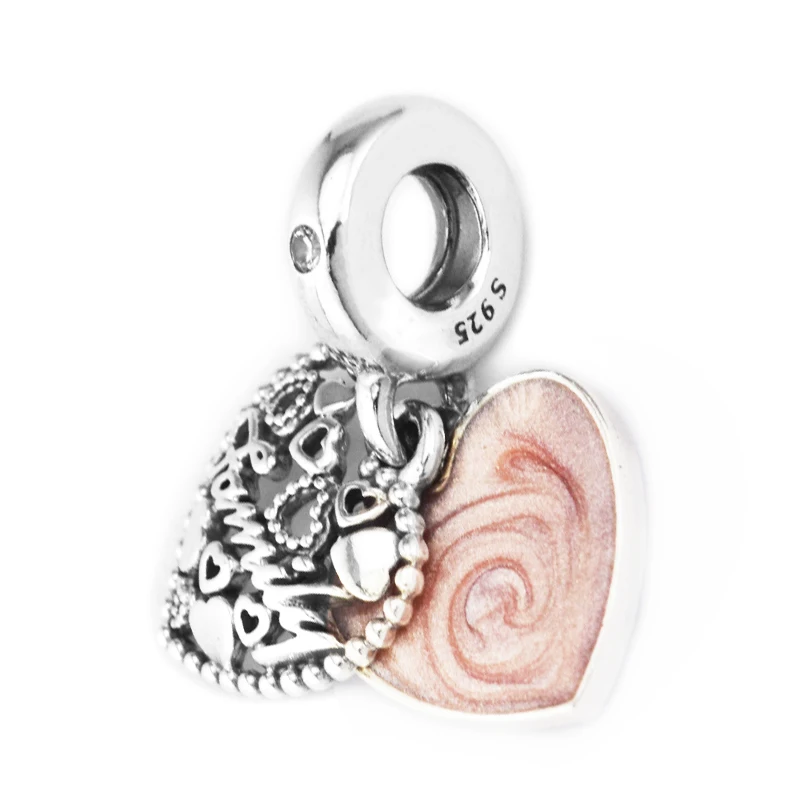 Подходит для браслета Pandora амулеты из стерлингового серебра 925 пробы мягкая