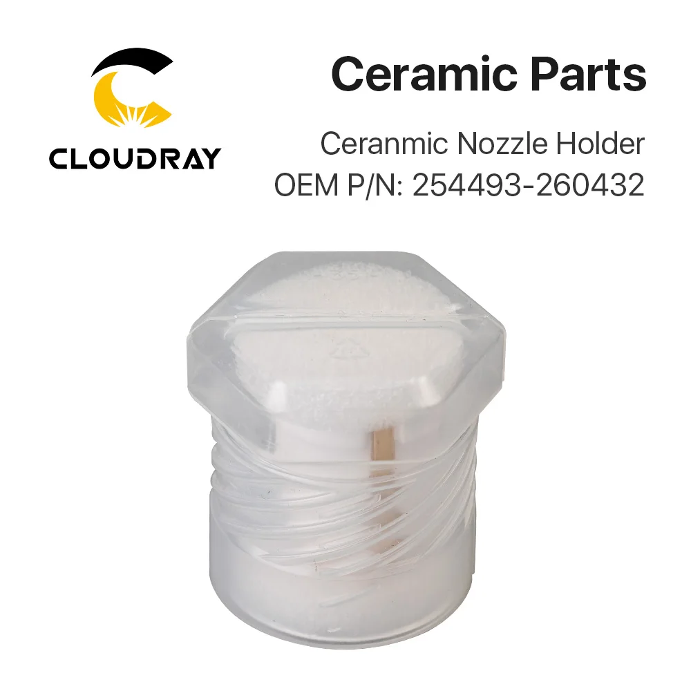 

Cloudray Laser Ceramic Nozzle Holder OEM PIN 254493 / 260432 For Fiber Laser Cutting Head Free Shipping