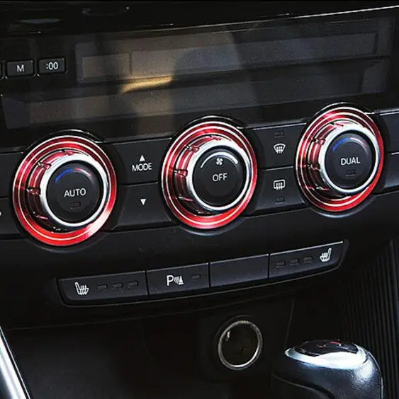 3 шт./компл. регулятор кондиционера из алюминиевого сплава AC Ручка Наклейка