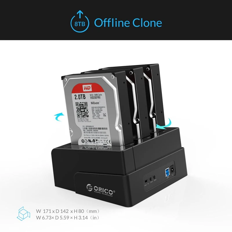 Док станция ORICO 3 Bay USB 0 HDD для жесткого диска 2 5 дюйма SATA Поддержка клона с