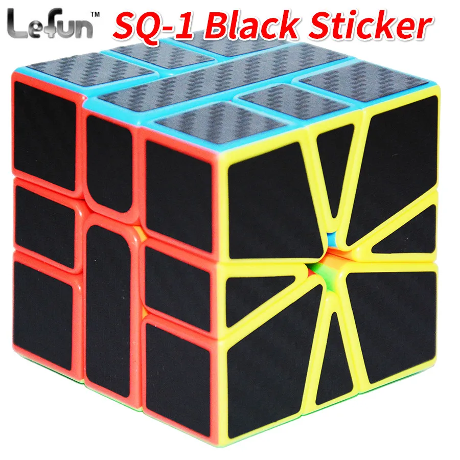 Lefun SQ-1 MagicCube наклейка меньше с черным углеродным волокном наклейка SQ-1 Головоломка Куб обучающий игрушки для детей Подарки квадратный 1