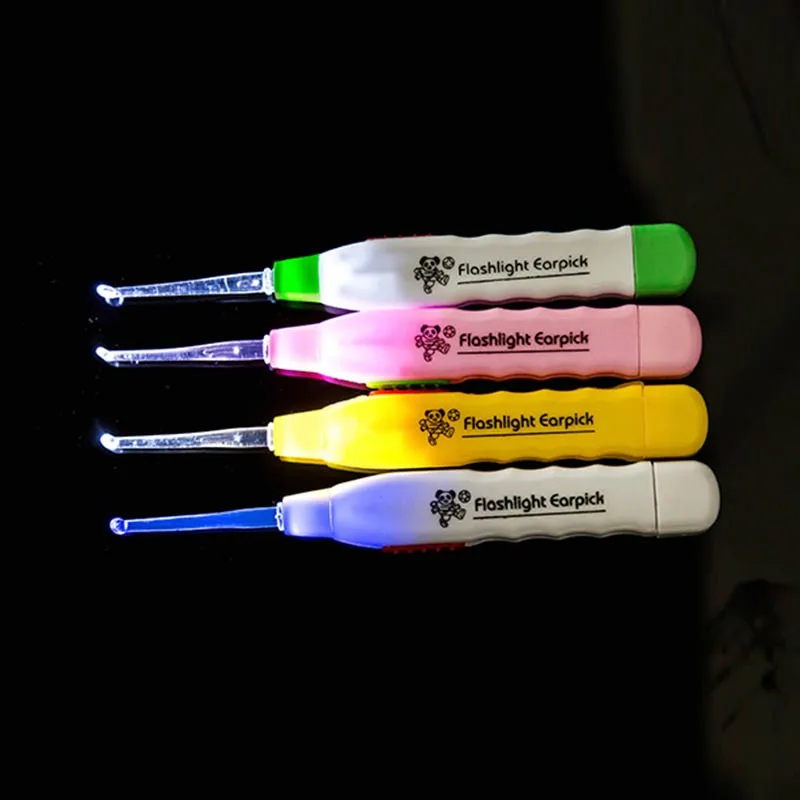 Ухо очиститель светодиодные Уход ушной серы ложку чистой макияж фонарик уха