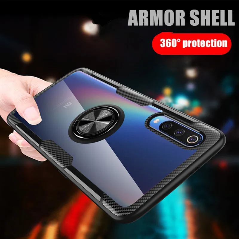 Противоударный защитный прозрачный чехол из закаленного стекла для Xiaomi Mi 9