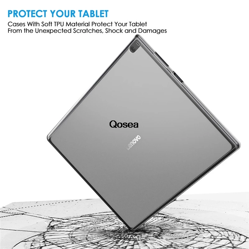 Для lenovo TAB 4 10 Plus TB-X704N TAB4 TB-X704F чехол из прозрачного силикона Ультратонкий Мягкий