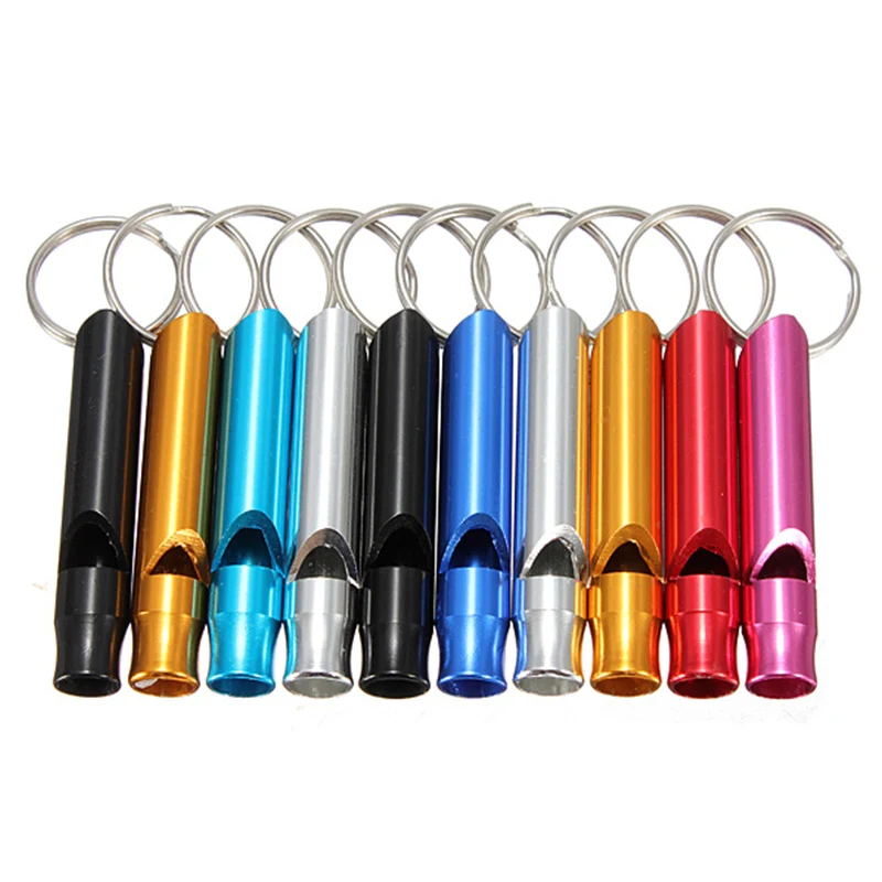 Mixed Aluminum Emergency Survival Whistle Metal Outdoor Keyring Keychain Sport Leisure Entertainment | Спорт и развлечения