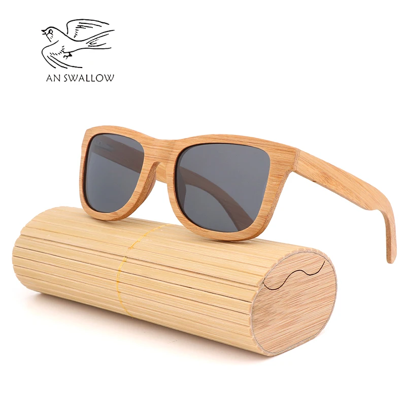 Bois de bambou винтажный качественный la main luneettes soleil cadre en fait à Los Hombres|Мужские