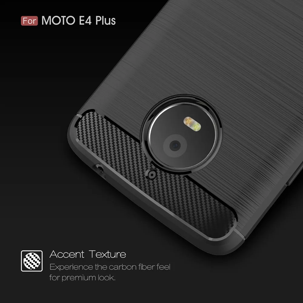 Yueyao углерода Волокно ТПУ рисунок Чехол для Motorola E4 плюс чехол противоударный