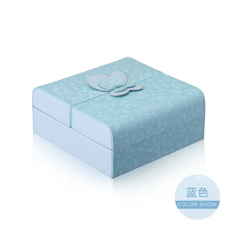 

Guanya leather jewelry box Earrings Ring display / Packaging Makeup organizer case Gift box for women Birthday Valentine's Day