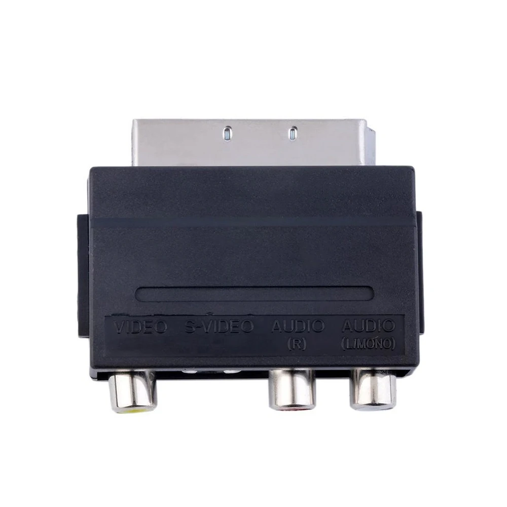 10 шт. 21Pin Переходник SCART на 3RCA для PS4 Для Wii DVD адаптер RGB Scart в Композитный RCA S-видео AV