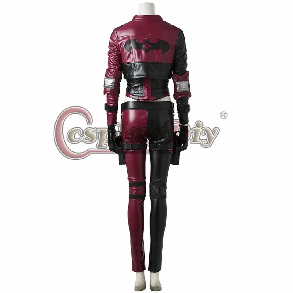 Костюм для косплея Cosplaydiy из искусственной кожи клоуна 2017|harley quinn cosplay costume|harley