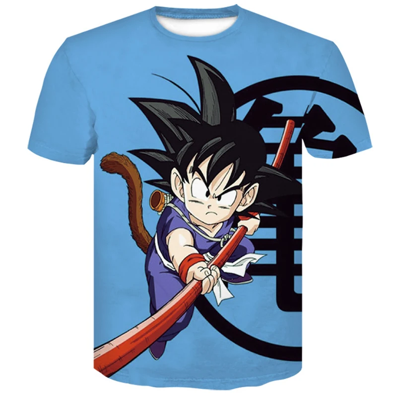 Манга dragon ball z Super Saiyan Son Goku, аниме, летняя 3D печать, новинка, модные футболки, топы для мужчин/мальчиков, мультяшная Повседневная футболка