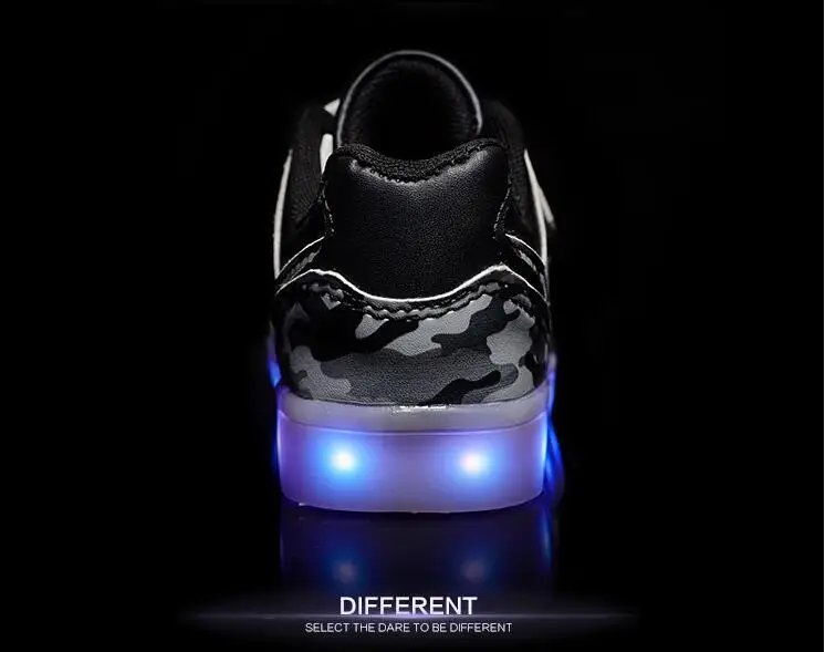 25-36 размер USB корзина Led детская обувь с подсветкой для детей светящиеся кроссовки